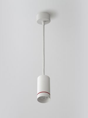 چراغ آویز سقفی مدرن مدل Aro با حلقه قرمزدر حالت خاموش