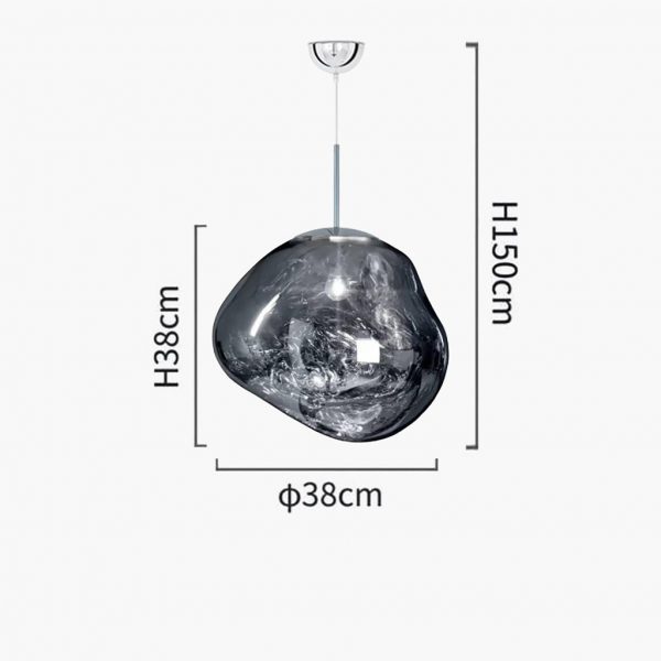 لوستر حبابدار مدرن مدل Melt ، دارای حباب شیشه ای با حباب بزرگ